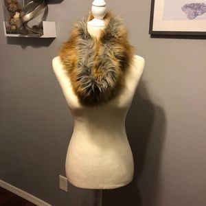 Brown/Tan/Grey Fur Shawl/Scarf